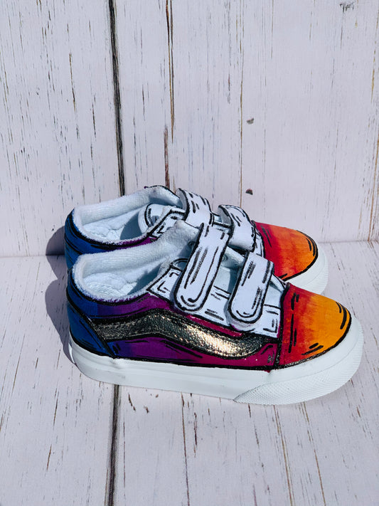 Solar color changing cartoon design shoes